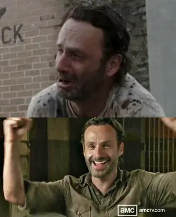 The Walking Dead Death reaction meme template