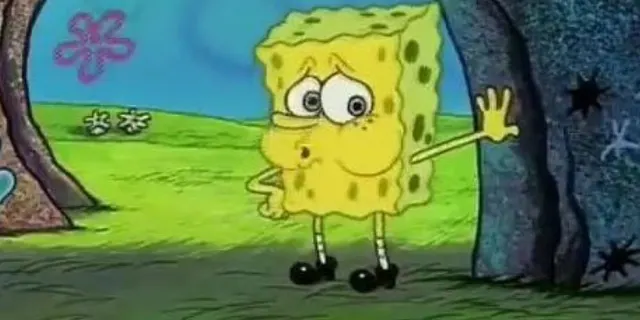 Tired SpongeBob meme template