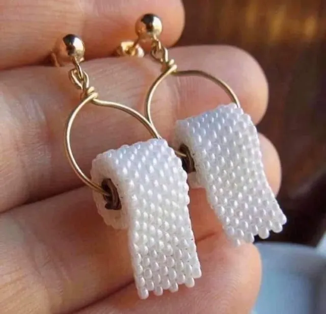 Toilet paper earrings meme template