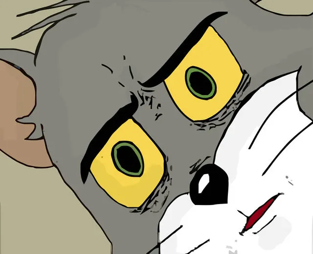 Unsettled Tom meme template