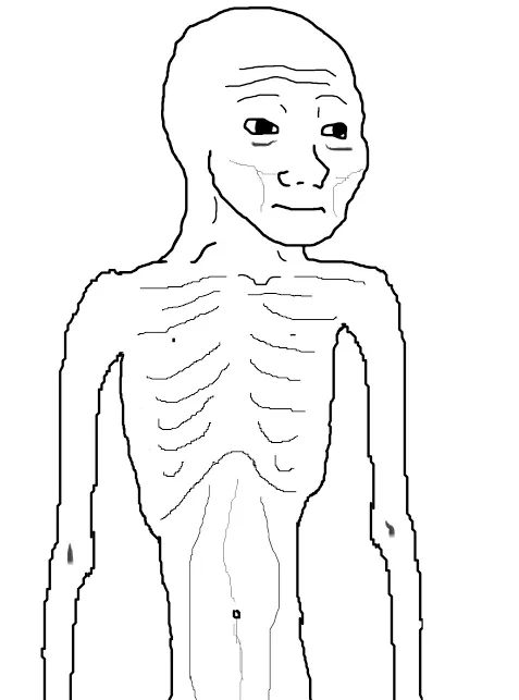 Weak Wojak meme template