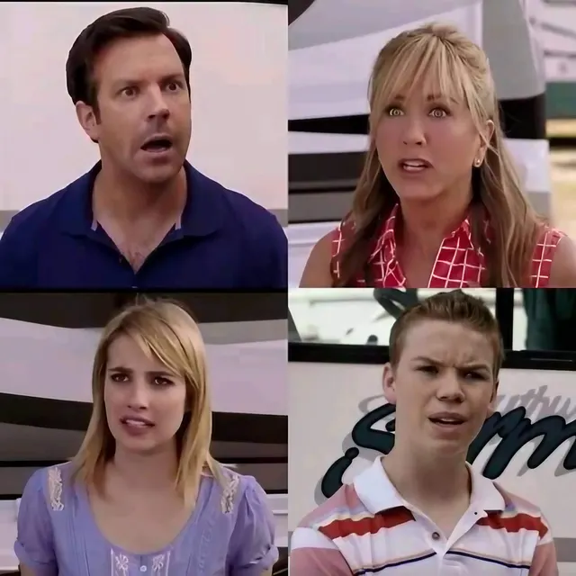 We're The Millers Four-Person Reaction Grid meme template