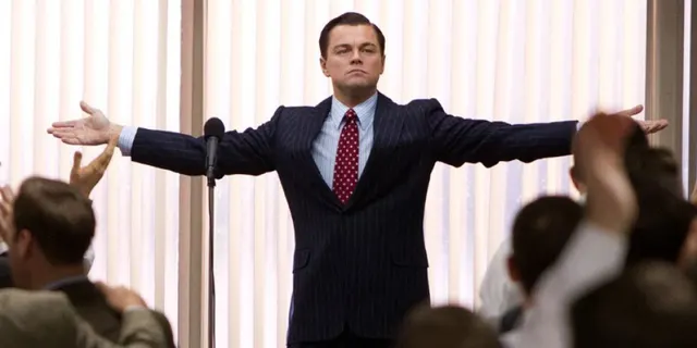 Wolf of Wall Street I'm Not Leaving meme template