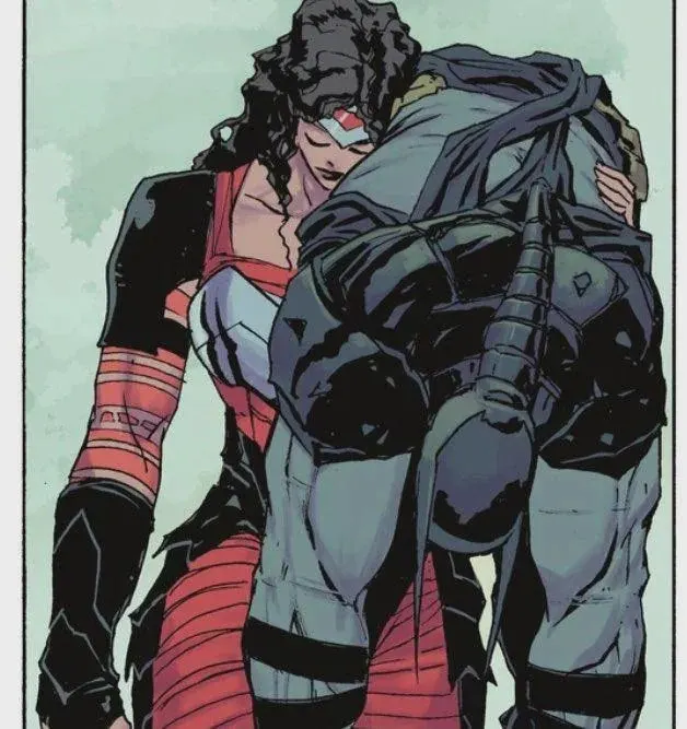 Wonder Woman Carrying Batman meme template