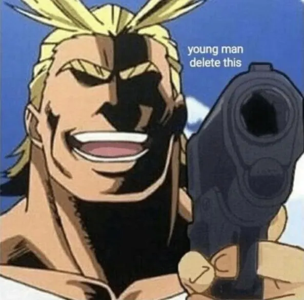 young man delete this meme template