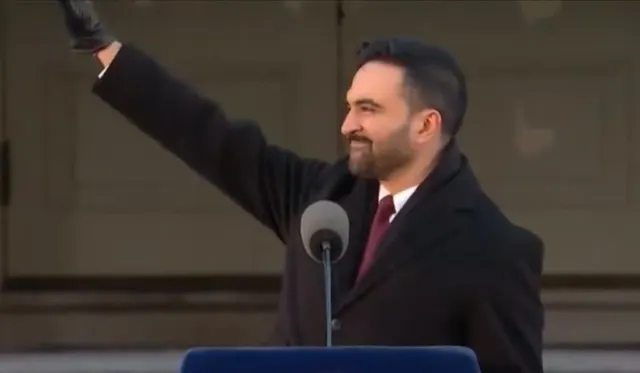 Zohran Mamdani Nazi salute meme template
