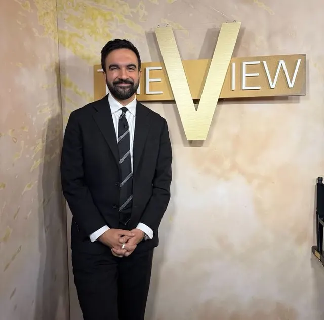 Zohran Mamdani on The View's set meme template